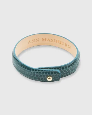 0.5" Lizard Cuff Bracelet in Dark Teal