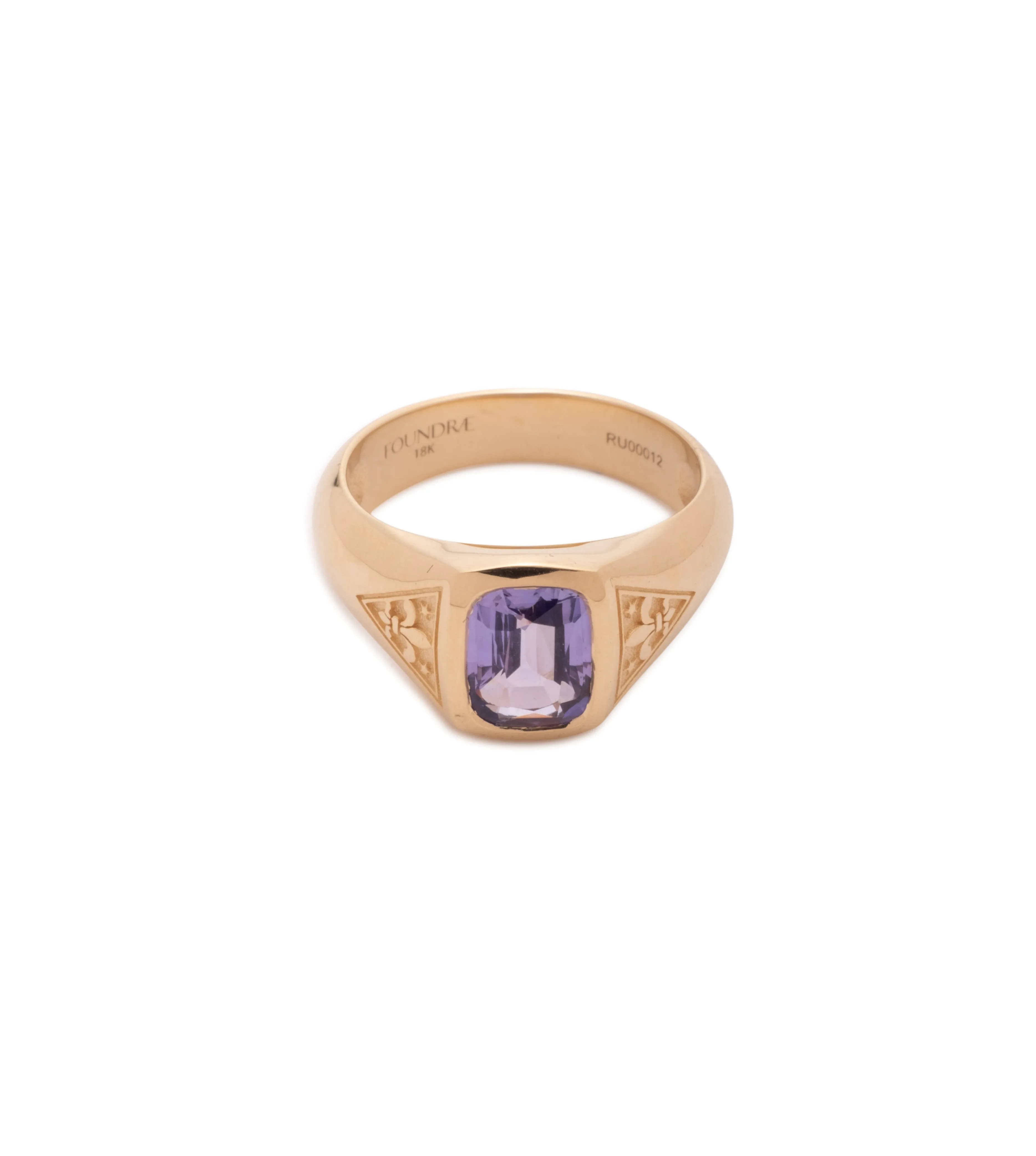 1.29 ct Purple Sapphire - Internal Compass : One of A Kind Gemstone Ring