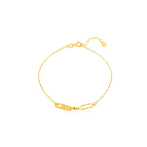 14K Gold Delicate Love Bracelet