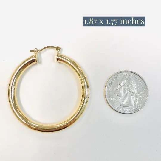 14K Gold Filled Hoop Earrings, Gold Hoops Earrings for Womens / Ladies Girls Womens Earrings / Aretes Argollas en Oro Laminado Para Mujer