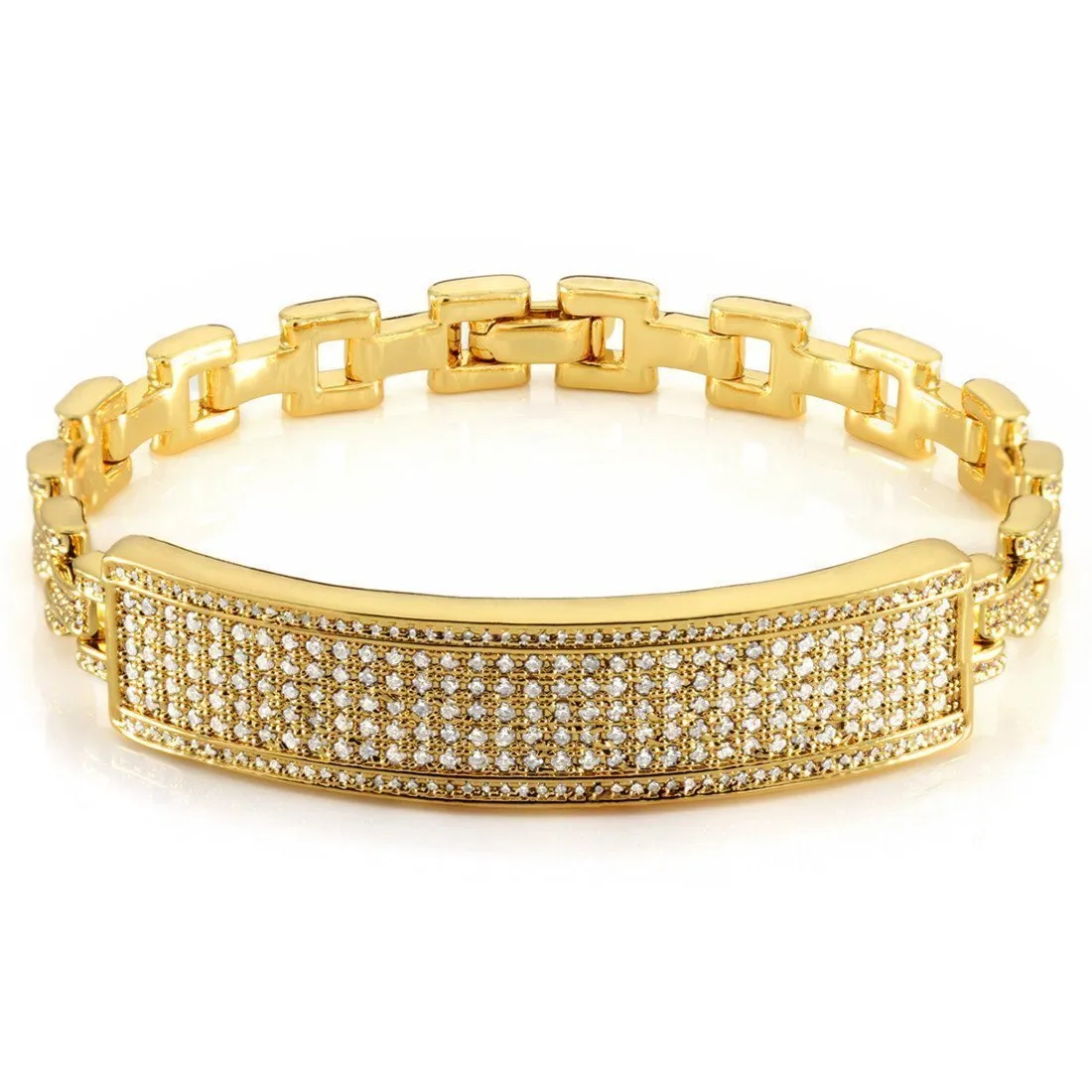 14K Gold ID Chain Link Bracelet