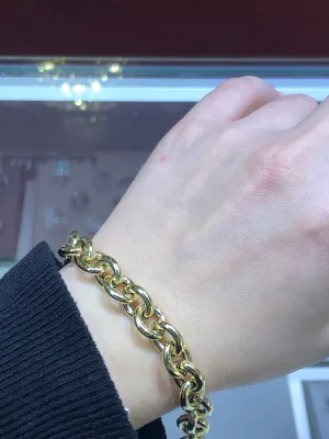 14k Gold Large Chain Bracelet