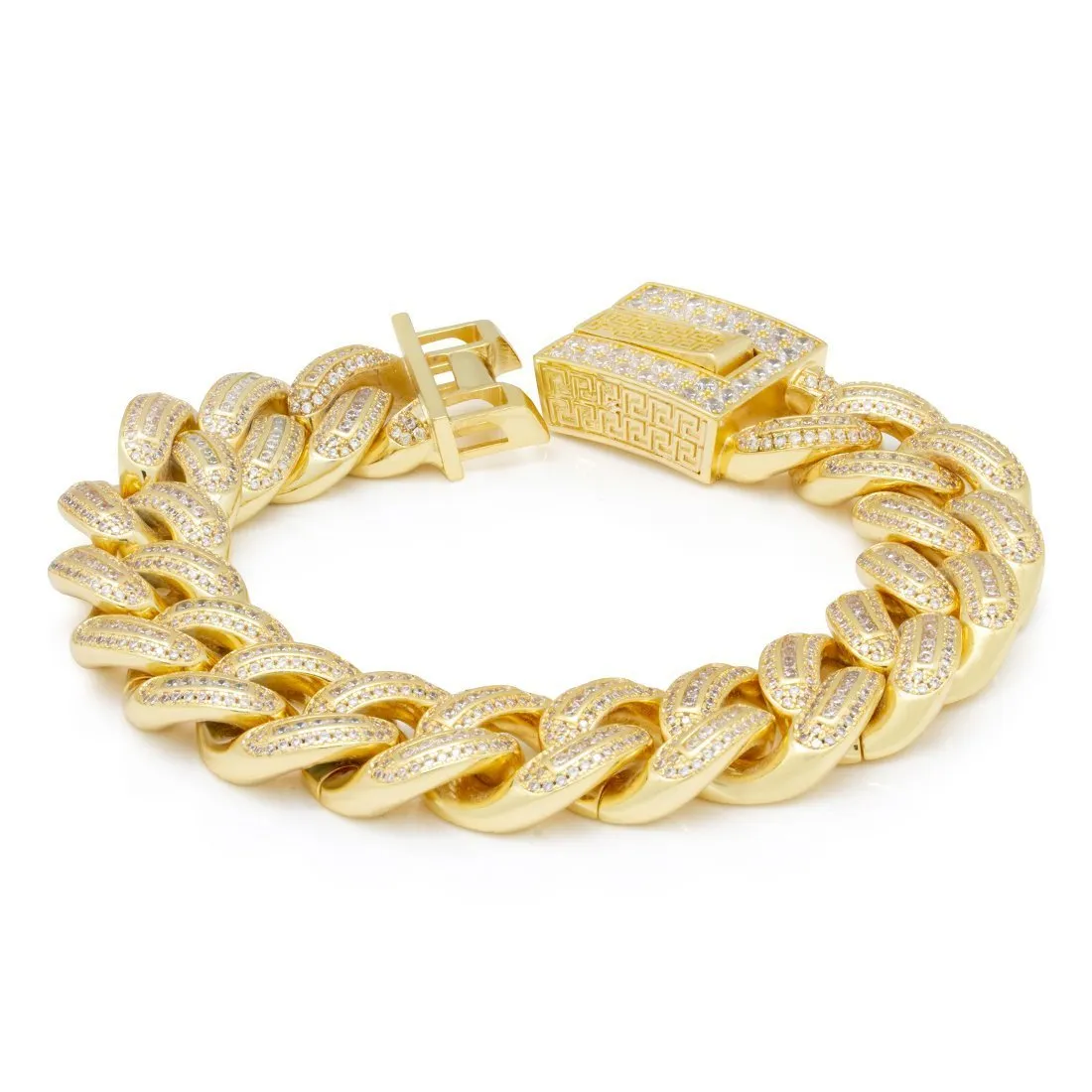 18mm Iced Link Miami Cuban Bracelet