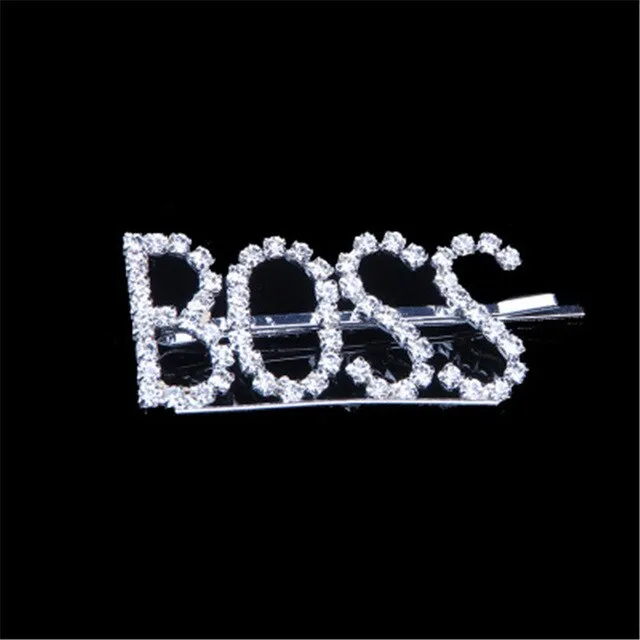 1PC Bling Letter Hairpins Headwear For Women Girls Hair Clips Pins Barrette