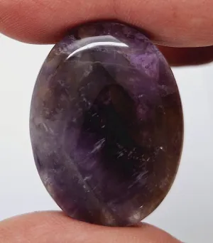 40x30mm Natural Amethyst Gemstone Flat Back Cabachon  S2104A