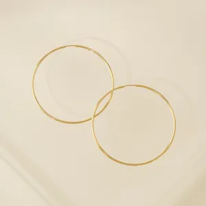 50mm Gold-Filled Infinity Hoop Earrings