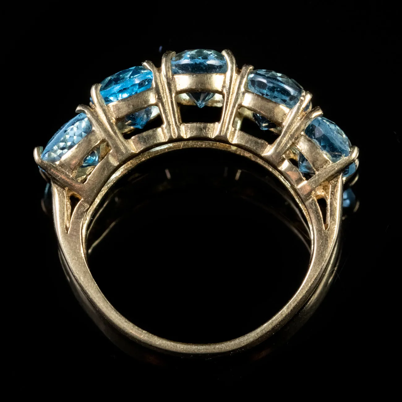 5Ct Blue Topaz Ring 9Ct Gold