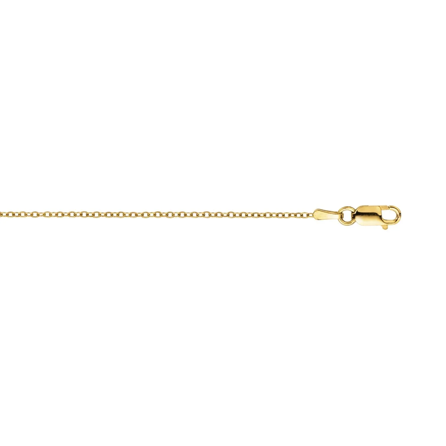 9ct Yellow Gold Silver Filled 40cm Cable Chain