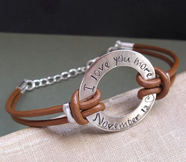 Adjustable Leather Bracelet - Dad Bracelet