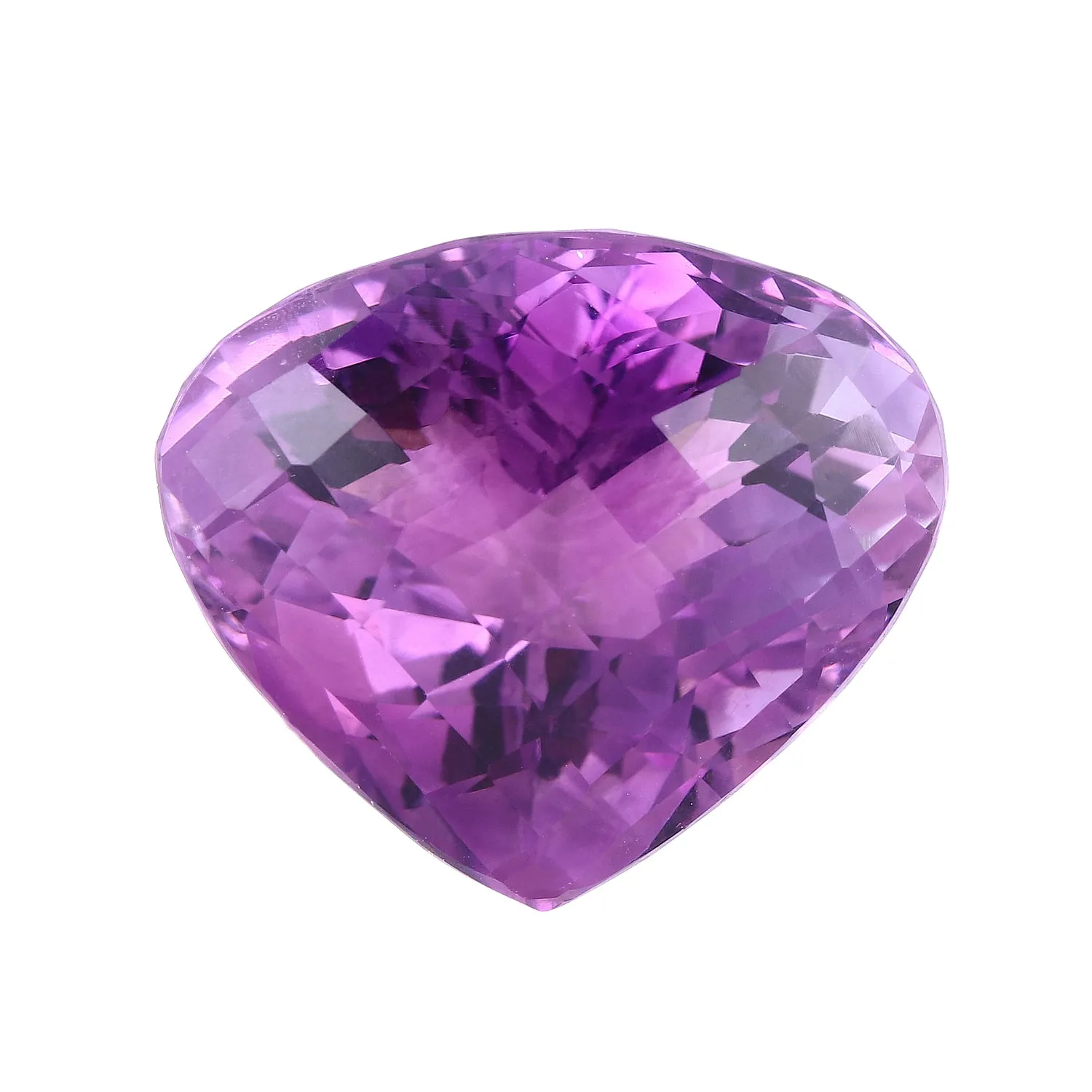 Amethyst 17X18.5 MM Checker Cut Heart