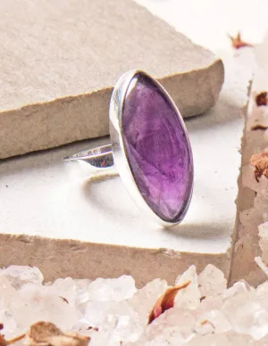 Amethyst Marquise Gemstone Ring - Size 5