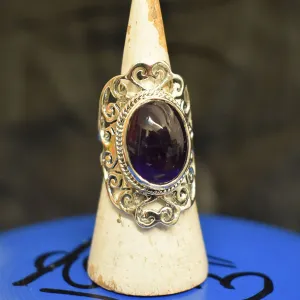 Amethyst Vintage Set Ring