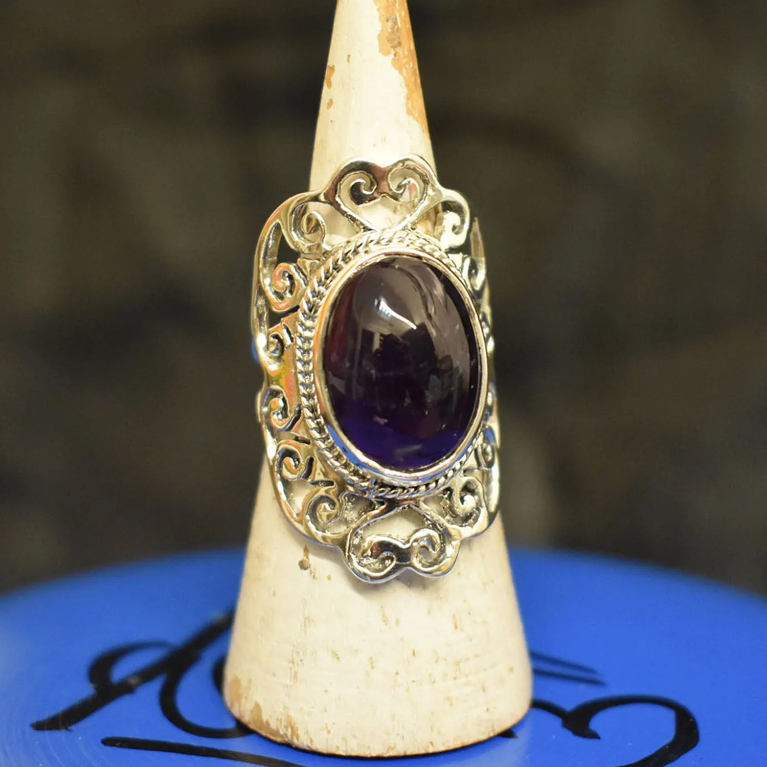 Amethyst Vintage Set Ring