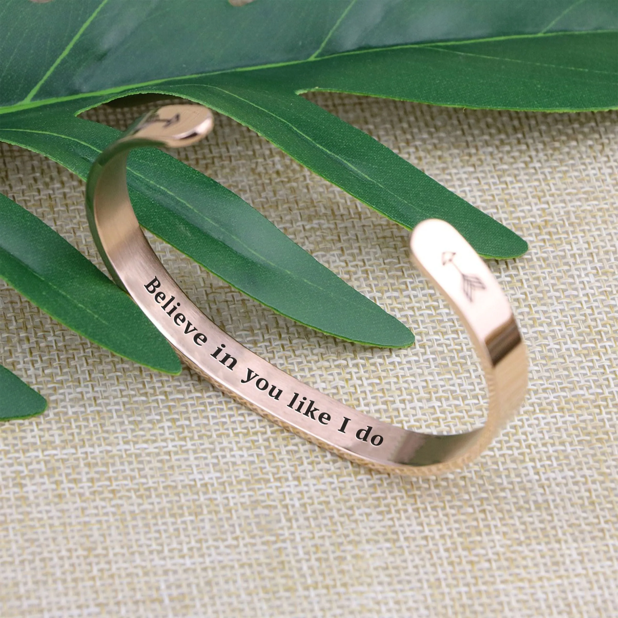 Believe in You Like I Do Personalizable Cuff Bracelet