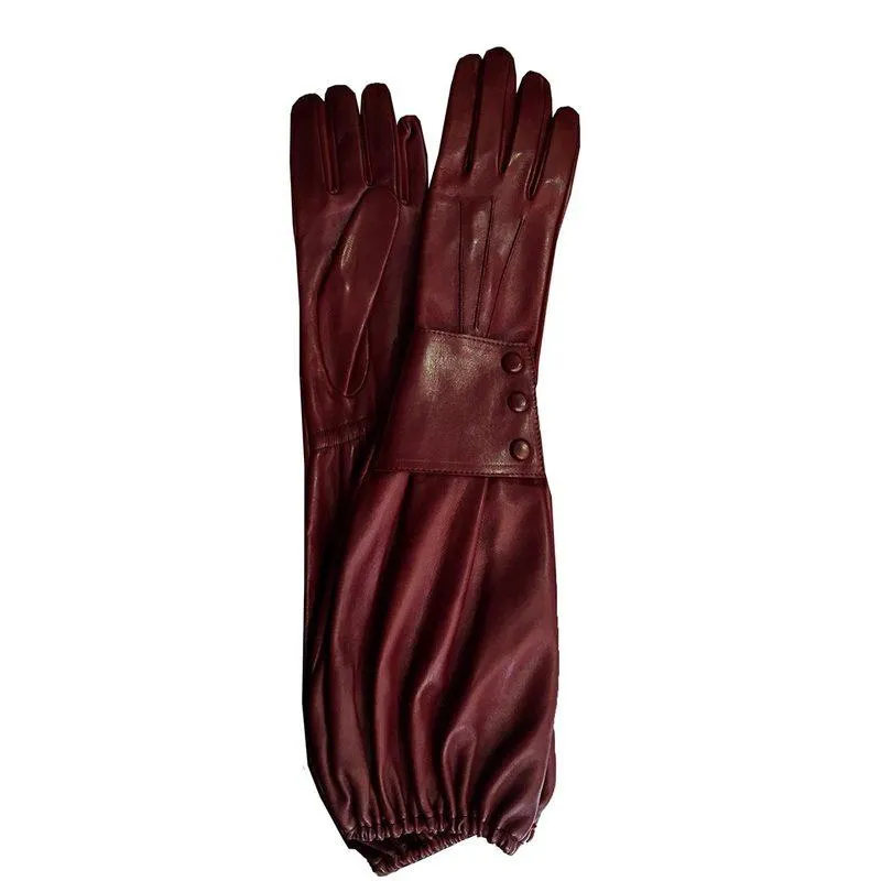 Belle Gauntlet - Women's Silk Lined Leather Gloves