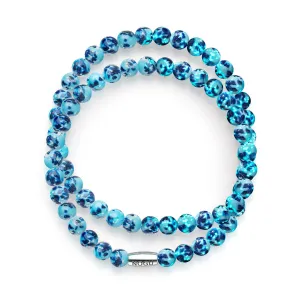 Blue Seaspray | .925 Sterling Silver | Firefly Glass Wrap