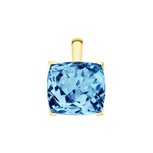 Blue Topaz 14K Yellow Gold Pendant