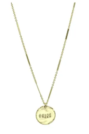 Bride Coin Necklace - 14K Gold Filled