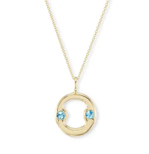 Bubble Pendant with Blue Topaz