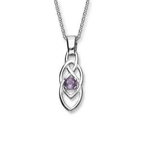 Celtic Silver Pendant CP324 Amethyst