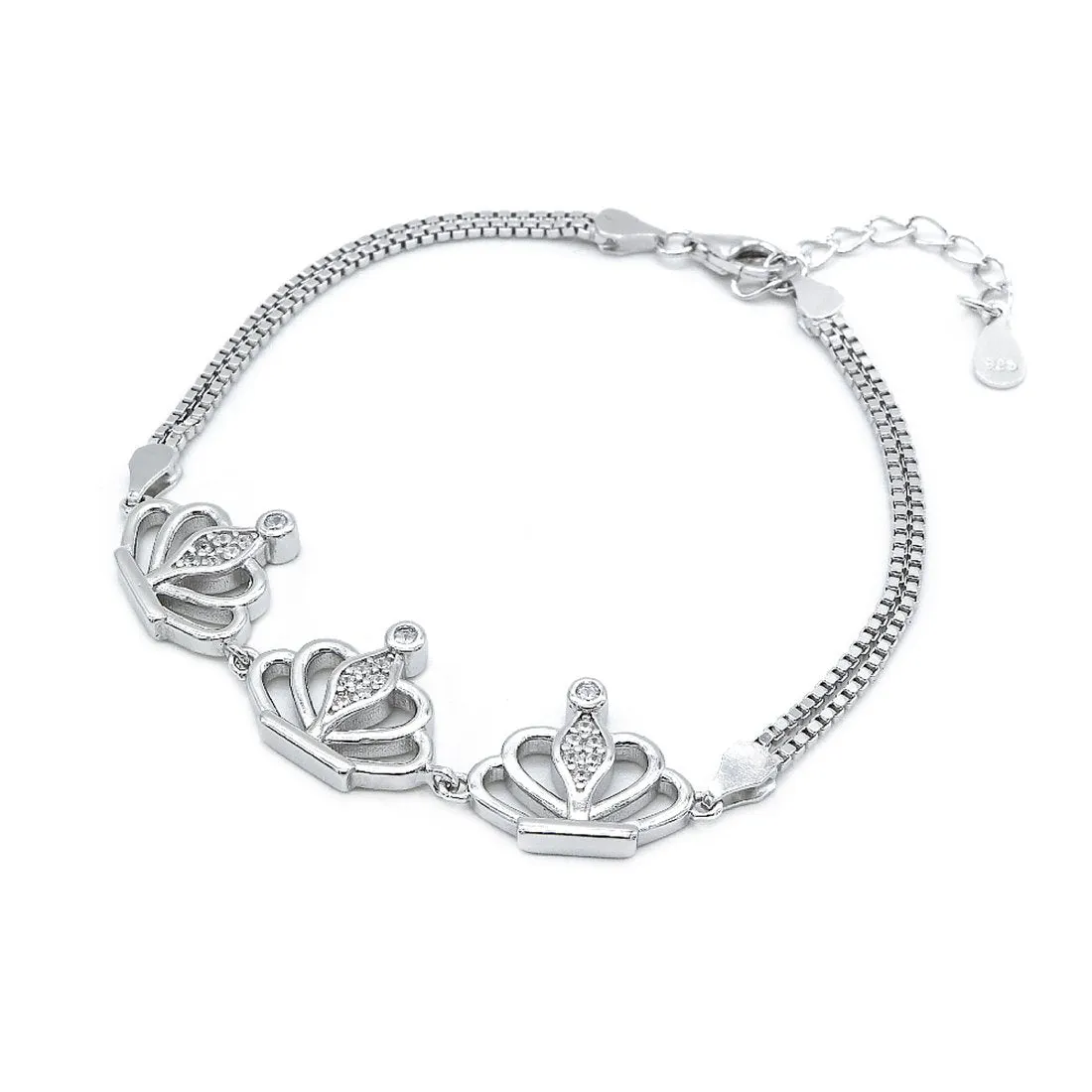 Charlene Crown 925 Sterling Silver Bracelet