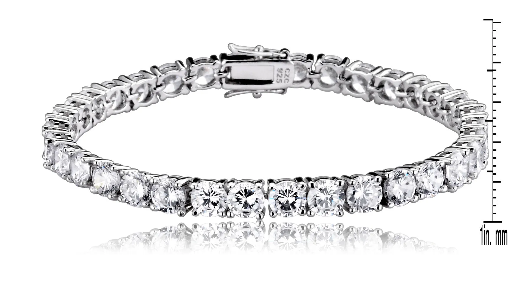 Clermont 5mm Round Prong Set Tennis Bracelet