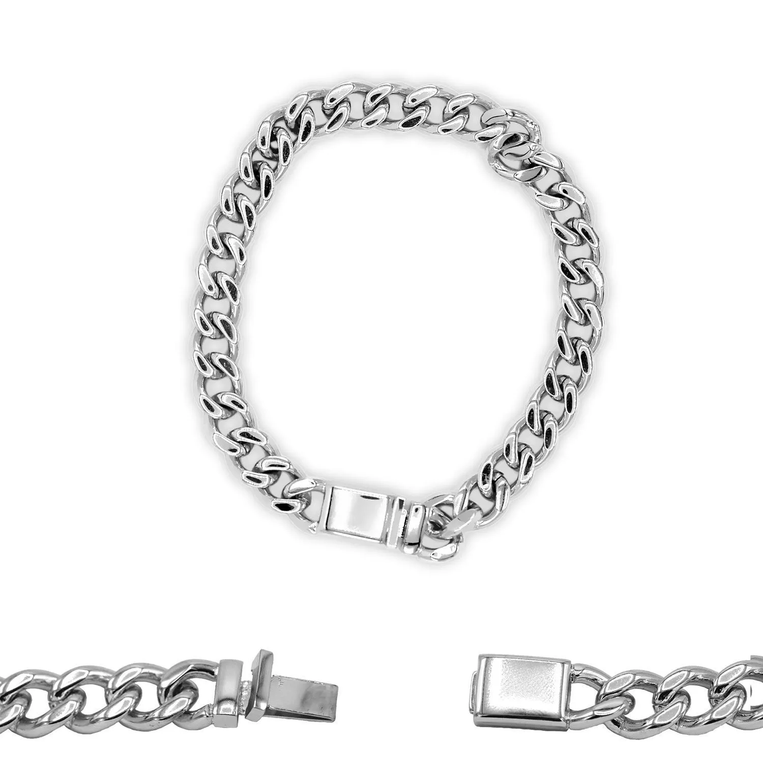 Cuban Link Chain Bracelet Miami Cuban Stainless Steel