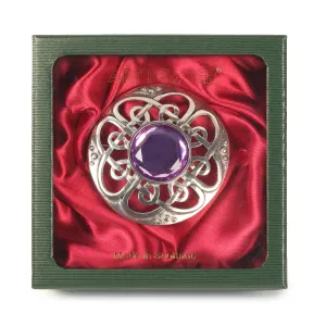 Culloden Plaid Brooch Light Amethyst