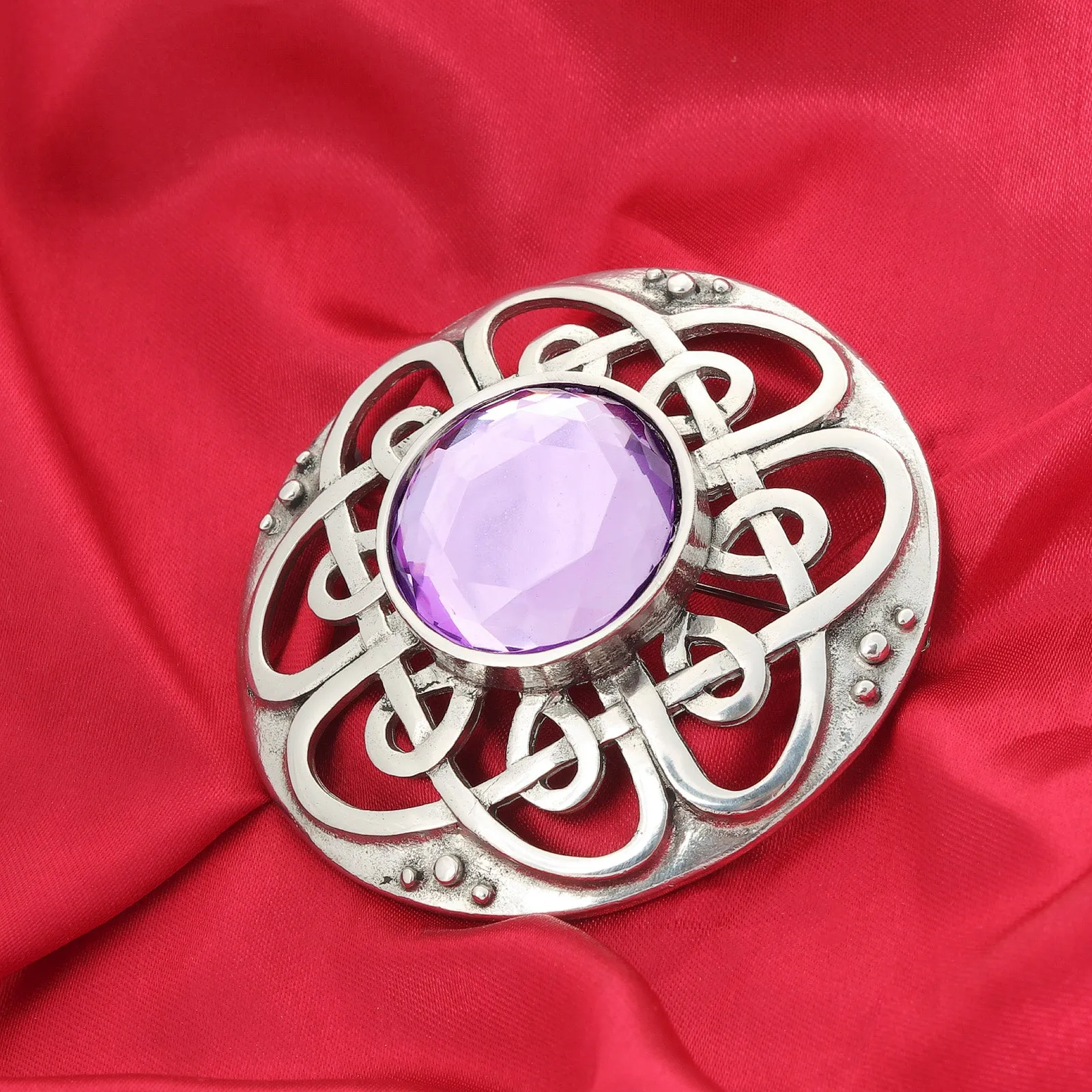 Culloden Plaid Brooch Light Amethyst