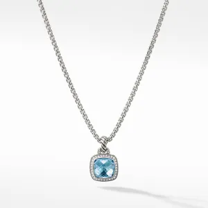 David Yurman Albion 11MM Pendant with Blue Topaz and Diamonds