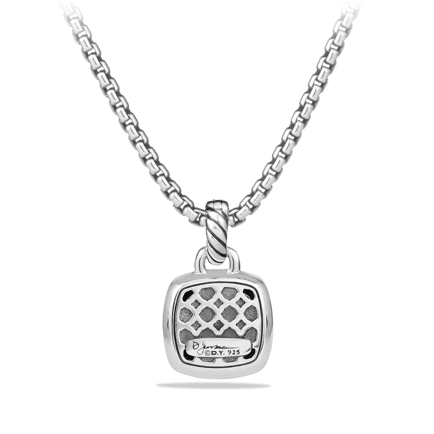 David Yurman Albion 11MM Pendant with Blue Topaz and Diamonds