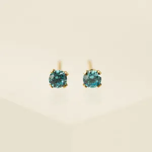 December Birthstone Gold-Filled Stud Earrings