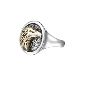 Eagle Ring with Solid Gold