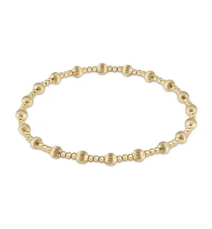 ENEWTON EXTENDS DIGNITY SINCERITY PATTERN 4MM BEAD BRACELET - GOLD ENEWTON