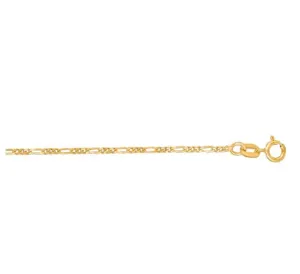 Figaro Chain Bracelet,14k Gold