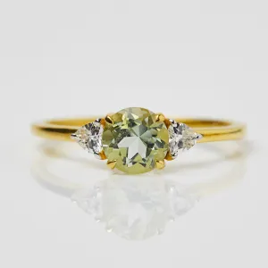 Garden Party Eden Ring in Green Amethyst