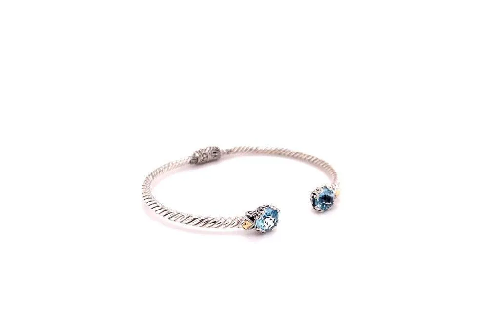 Glow Bangle- Blue Topaz