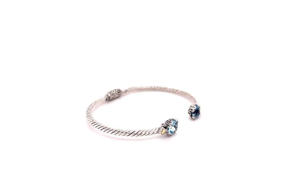 Glow Bangle- Blue Topaz