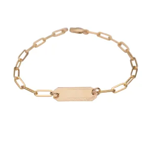 Gold Filled Rectangle ID Bracelet