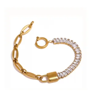 Gold Jewel   Chain Links Bracelet