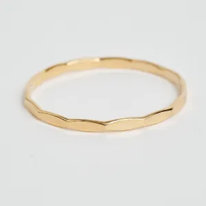 Hammered Gold Stacking Ring