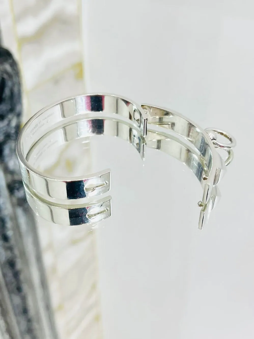 Hermes Collier De Chien Sterling Silver Bracelet/Bangle