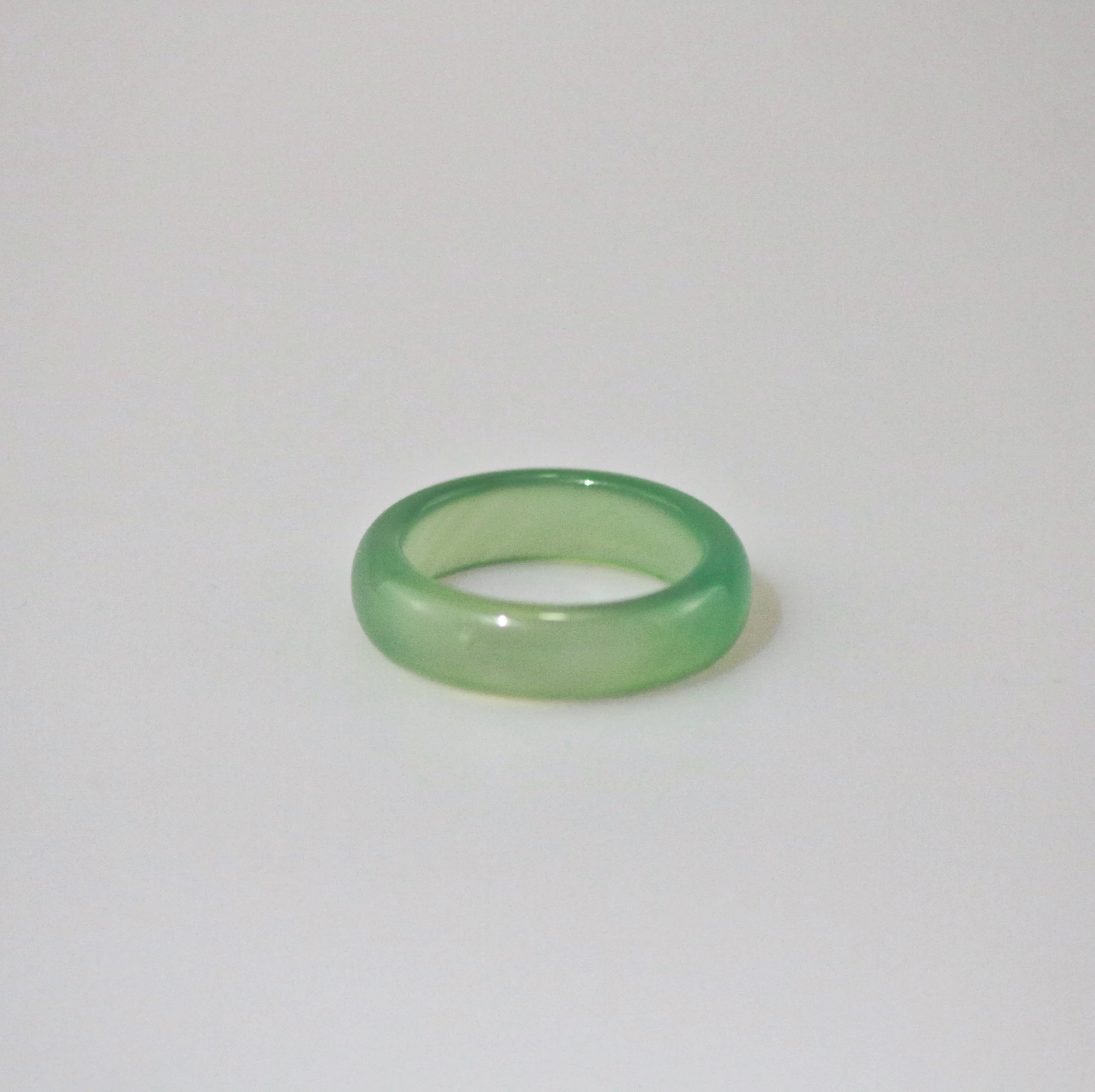 Light Green Jade Band Ring