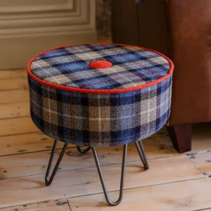 MacKenzie Tartan Footstool with Button