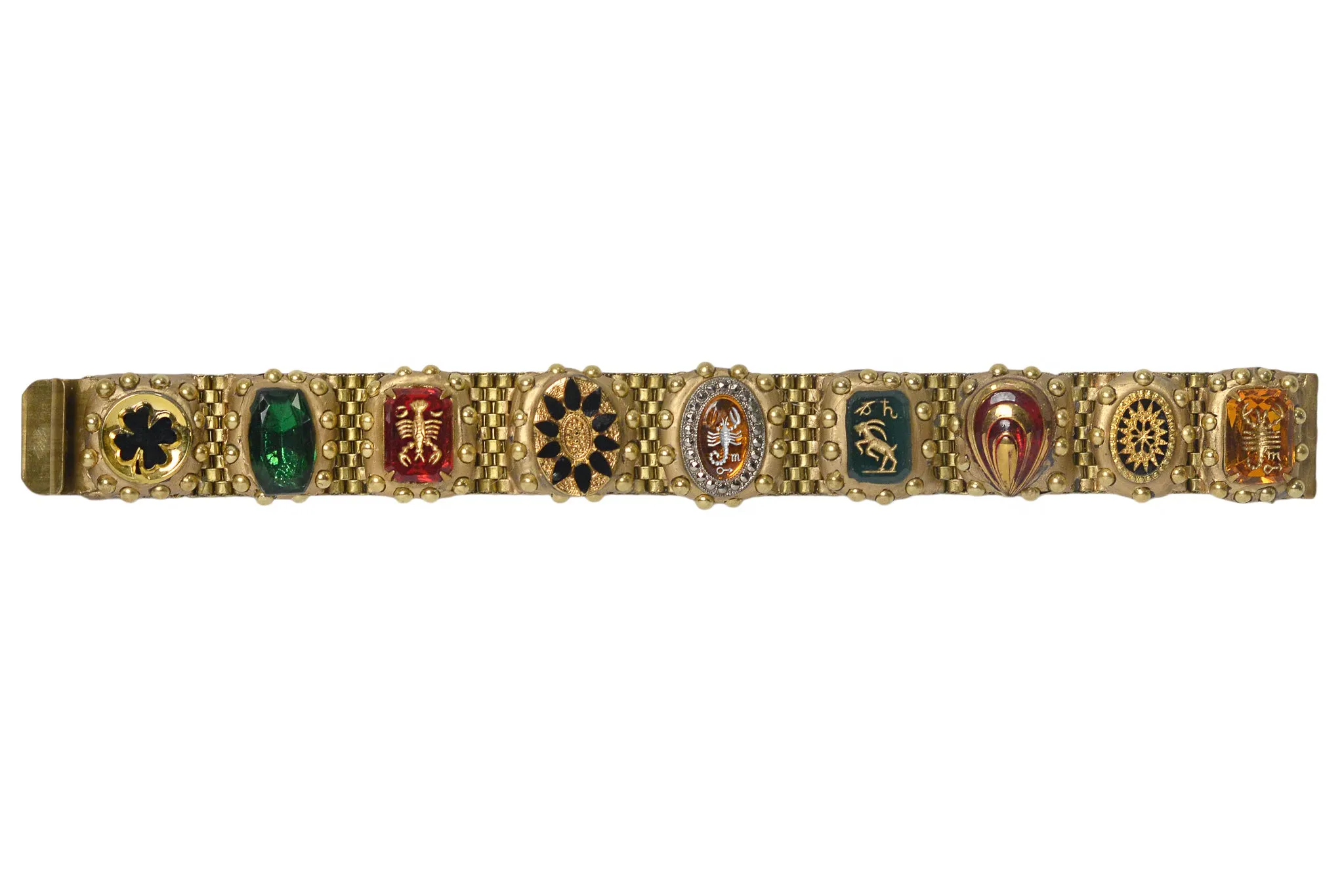 MINADEO GREEN RUBY TOPAZ ZODIAC BRACELET