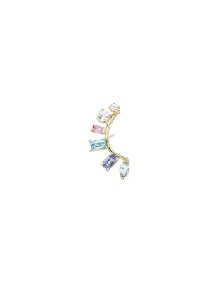 Multi Shaped Gem Arc Stud - Archival Collection