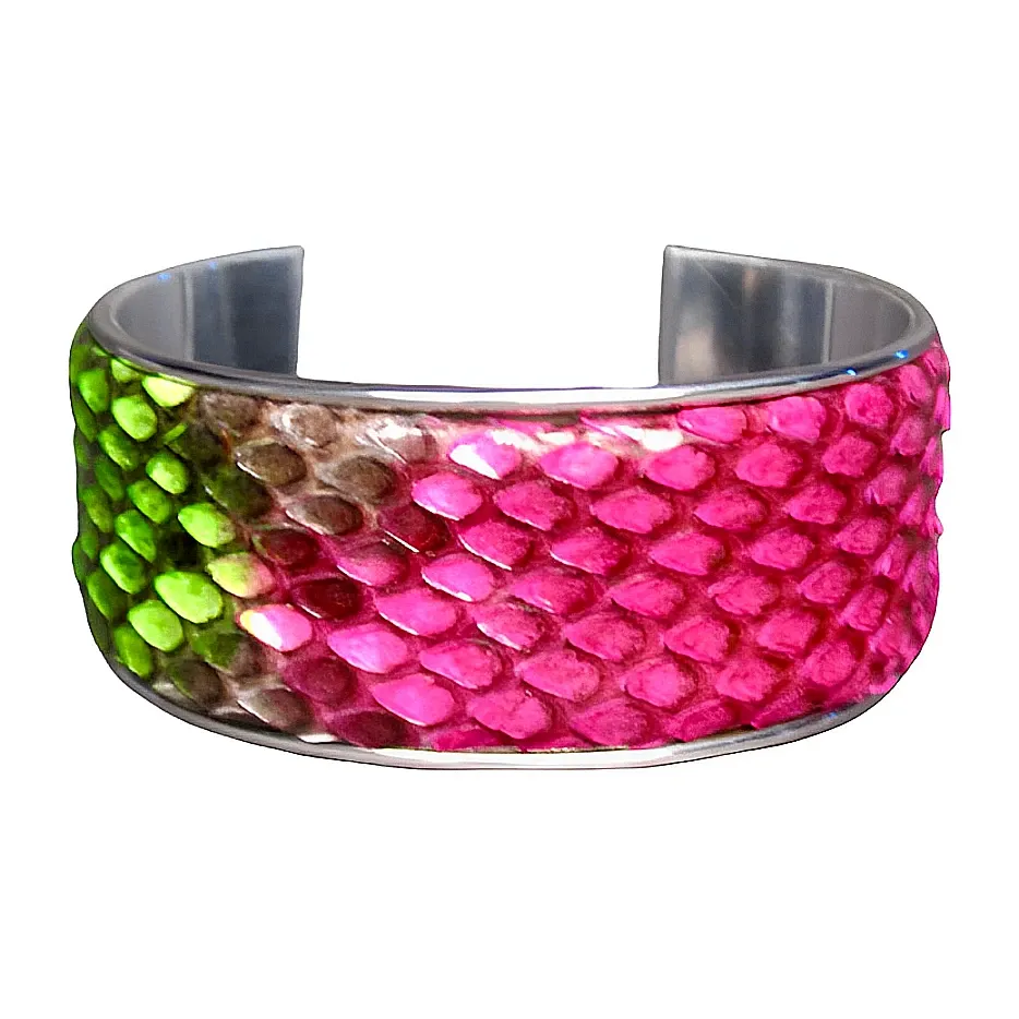 Multicolor Leather Cuff Bangle Bracelet