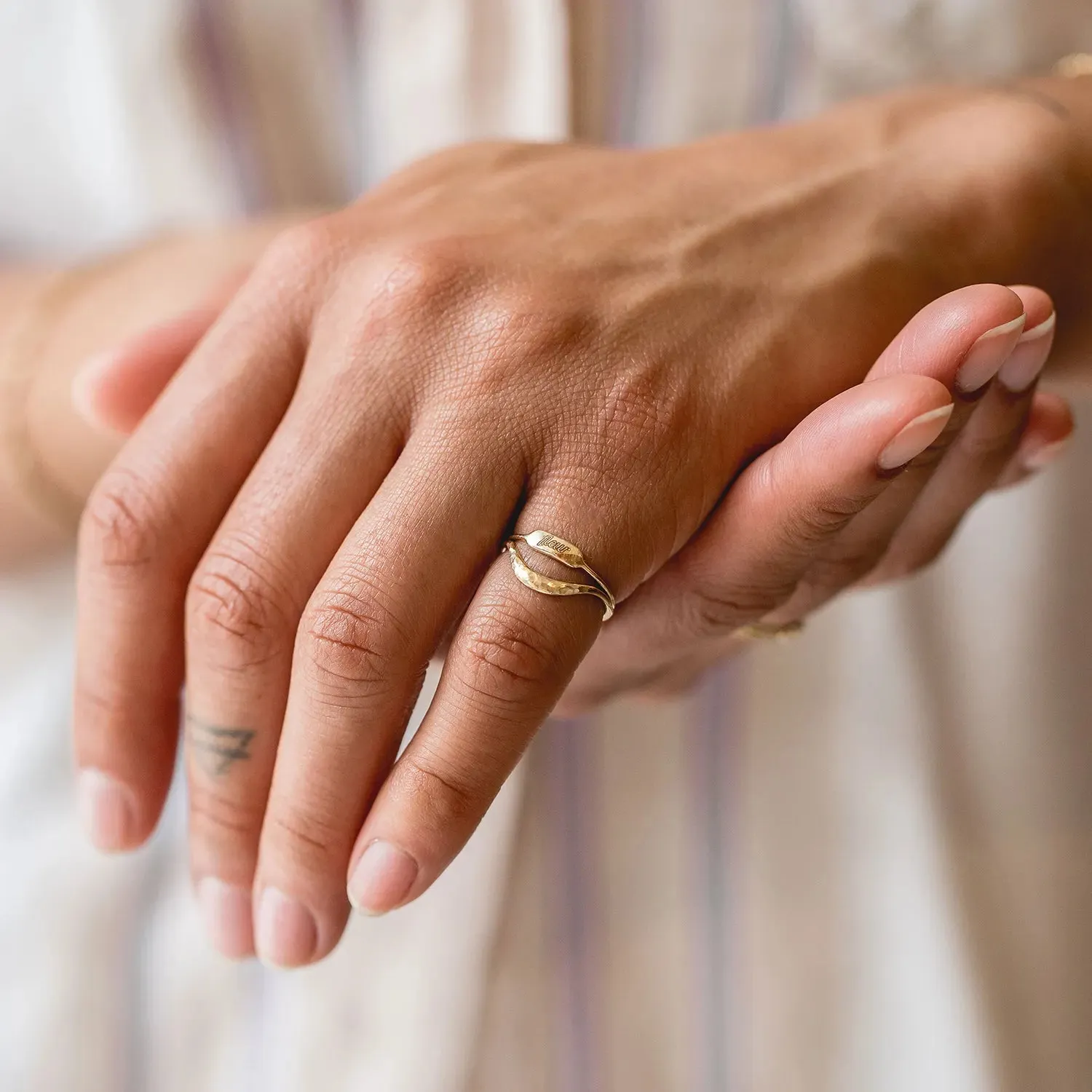 Namesake ring - 14k yellow gold, engravable