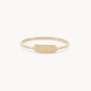 Namesake ring - 14k yellow gold, engravable