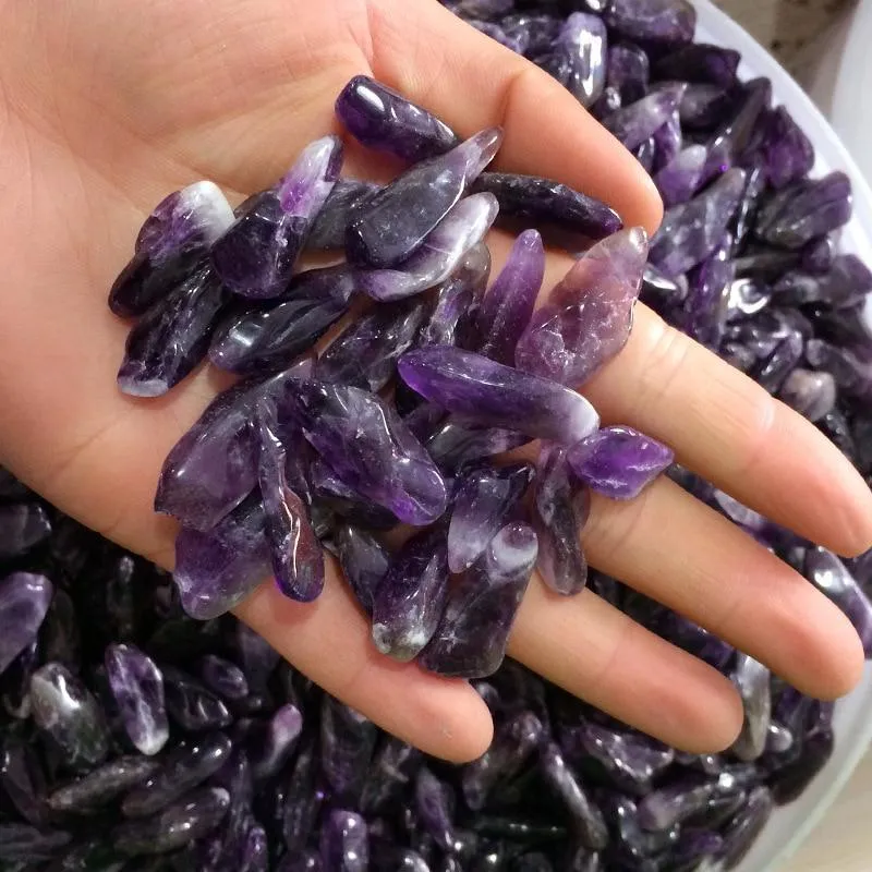 Natural Amethyst Wolf Teeth Points Crystal Gemstone Purple Stone Protection